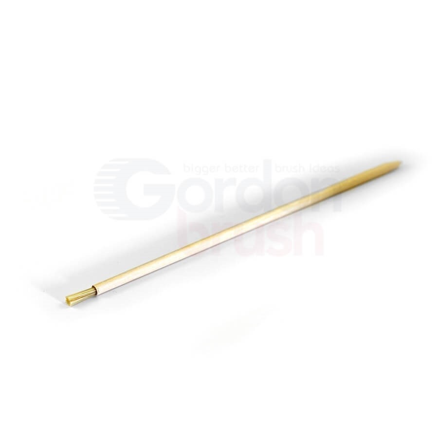 Wood Applicator Brush with 3/16" Diameter Hog Bristle 